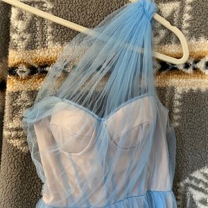 Blue tulle dress